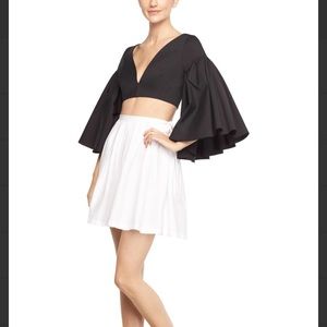 Milly white wrap poplin skirt medium cotton NEW